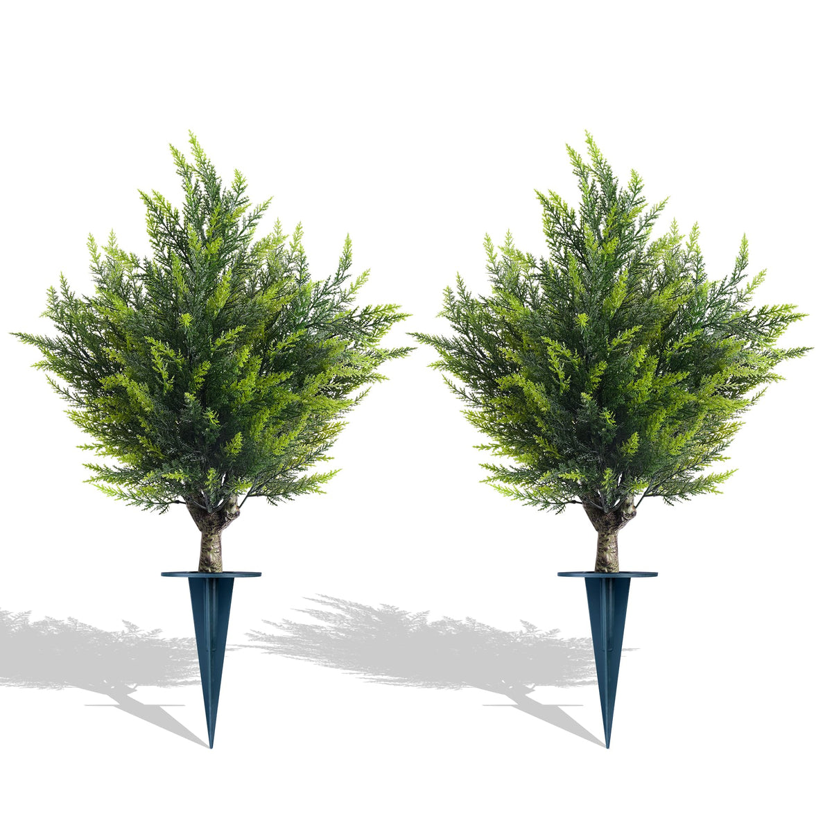 Grooy Artificial Set of 2 UV Resistant Boxwood Topiary Ball with Lavender