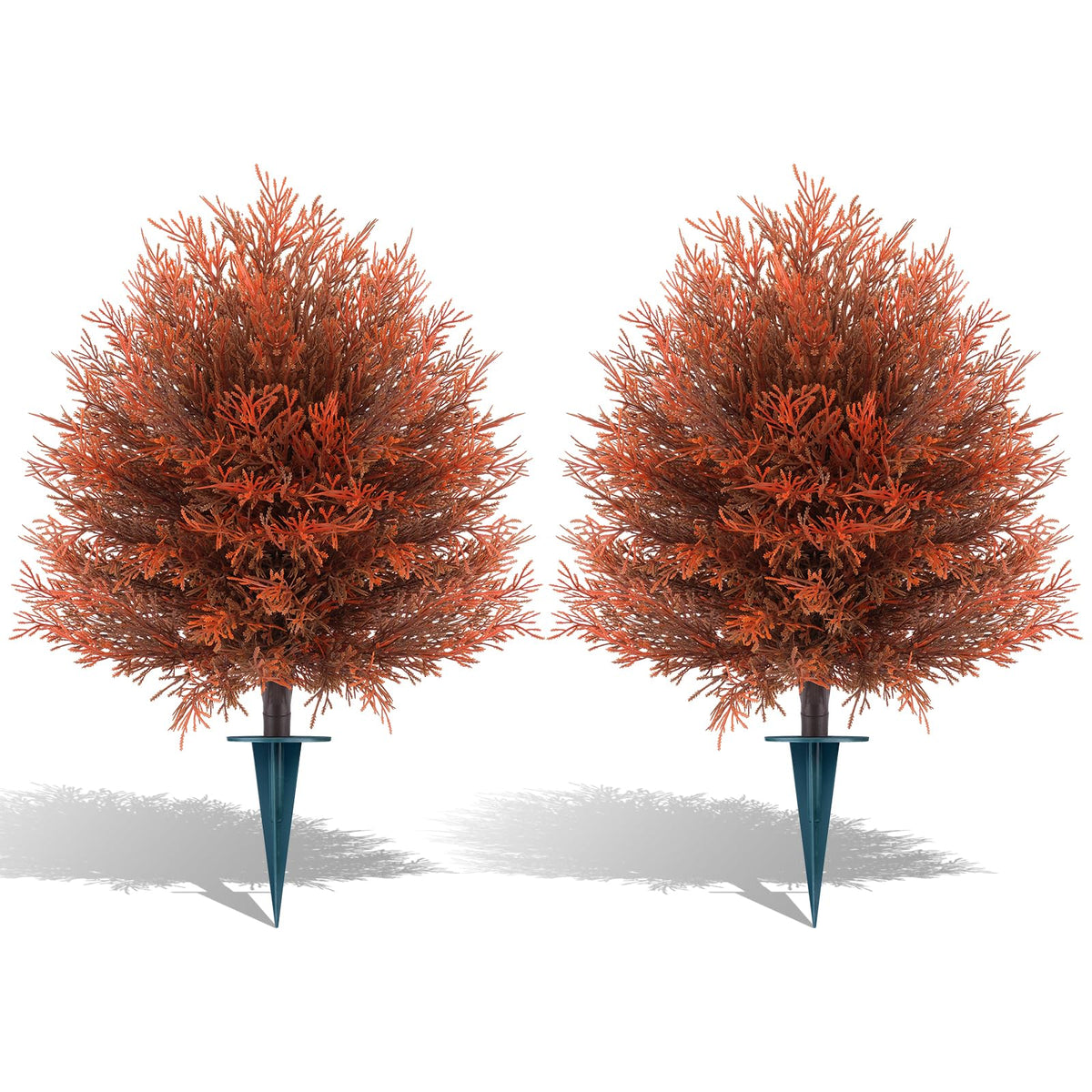 Grooy Artificial Set of 2 UV Resistant Boxwood Topiary Ball with Lavender
