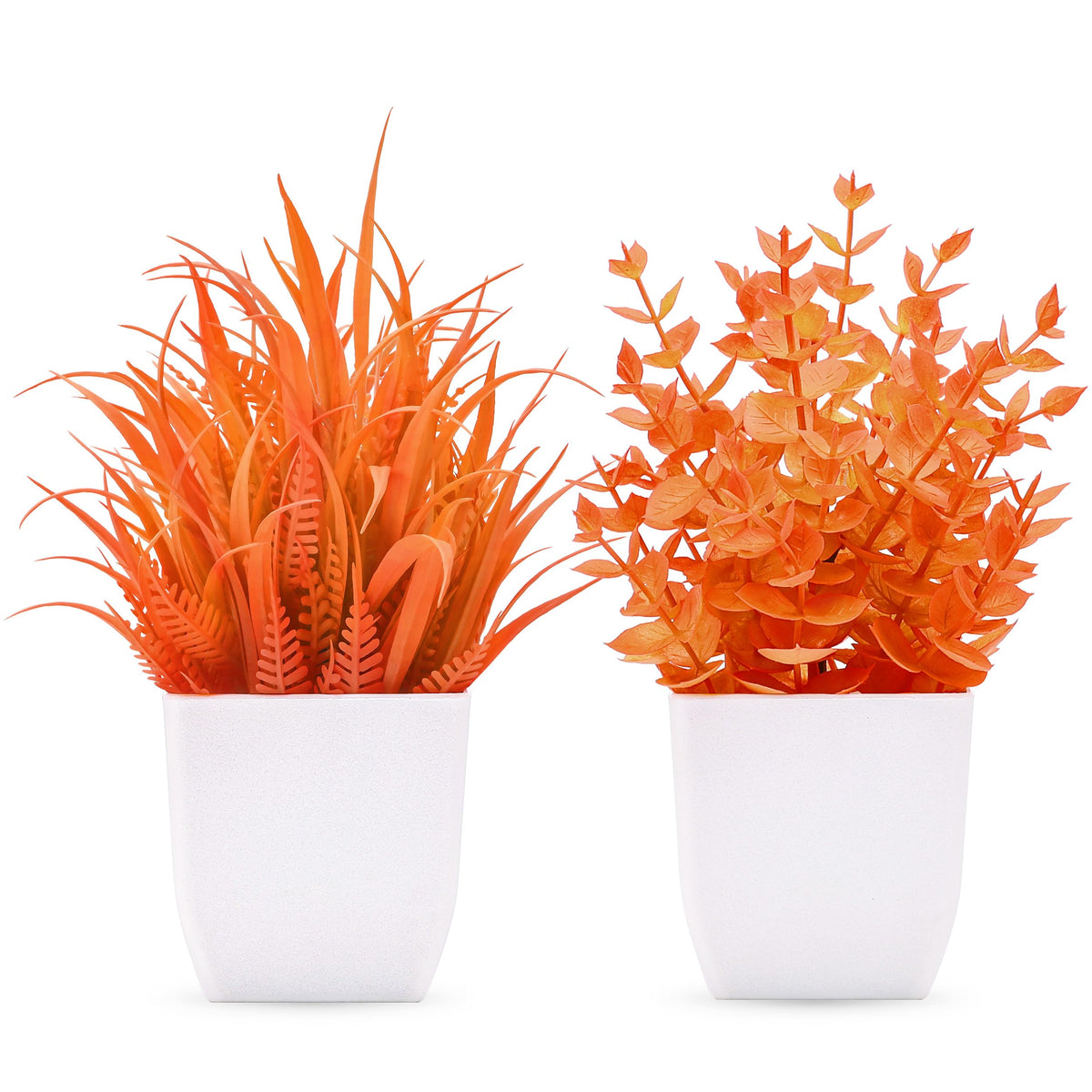 Der Rose 2 Pack Fake Plants Small Plants for Bathroom Office Decor
