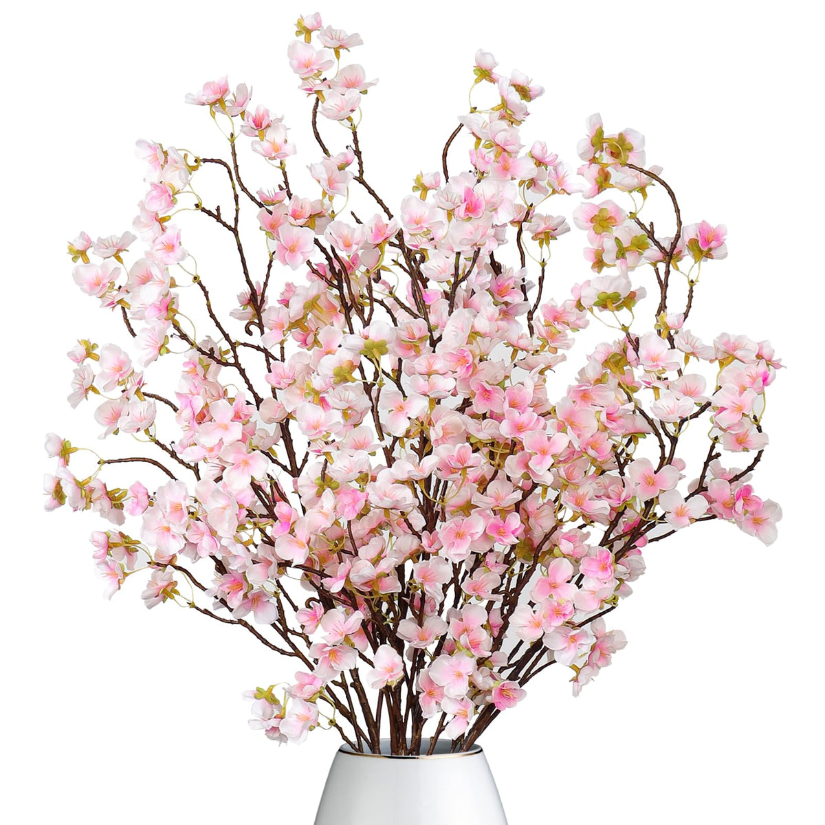 Dremisland Artificial Flowers Pink Silk Flower Bouquet 2 Packs Silk Roses