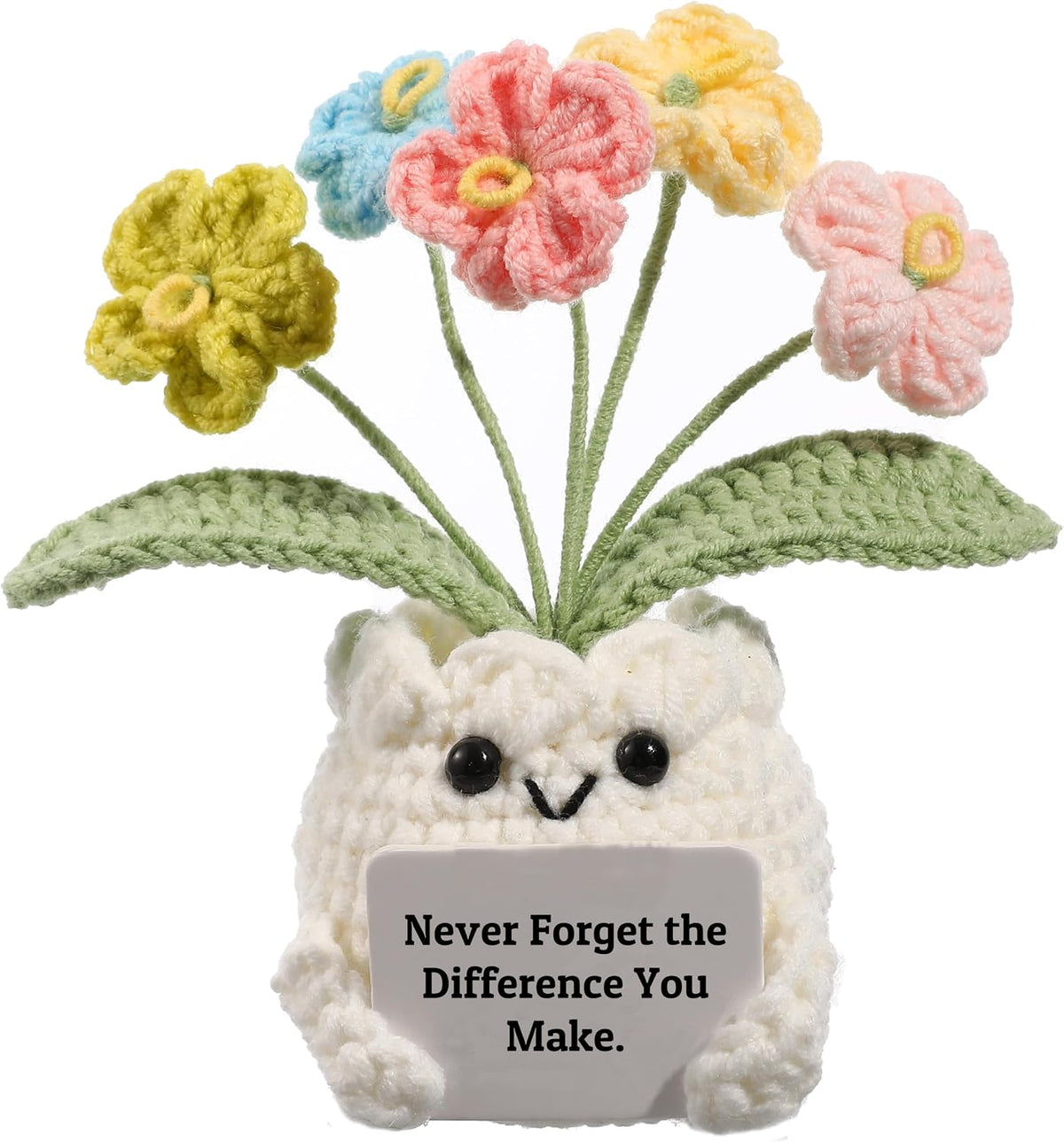 Forget-Me-Not Crochet Flower Potted Plant Gift
