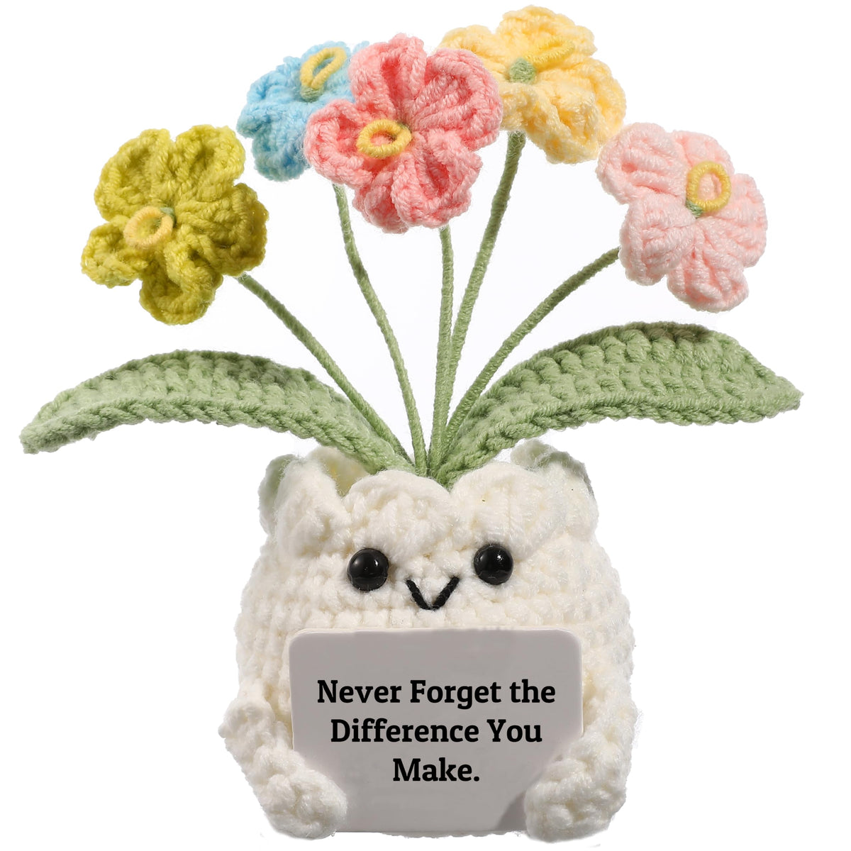Forget-Me-Not Crochet Flower Potted Plant Gift