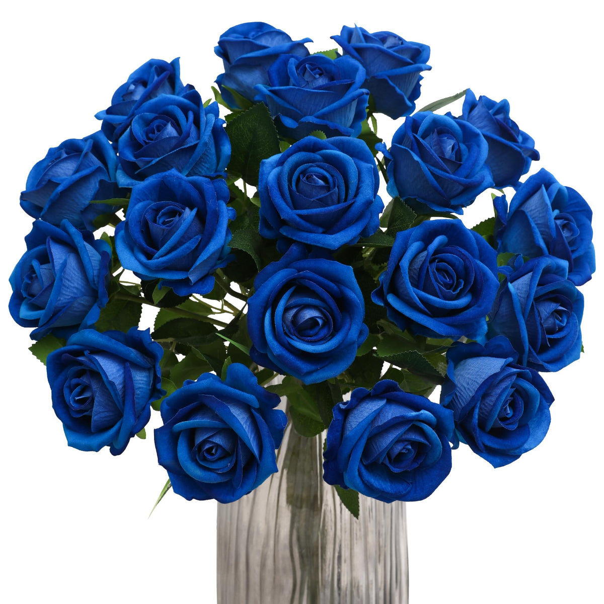 Hawesome 12PCS Artificial Flowers Fake Roses, Realistic Velvet Long Stem Red Roses Bouquet for Wedding Centerpiece Home Decor Party & Valentines (Wine)