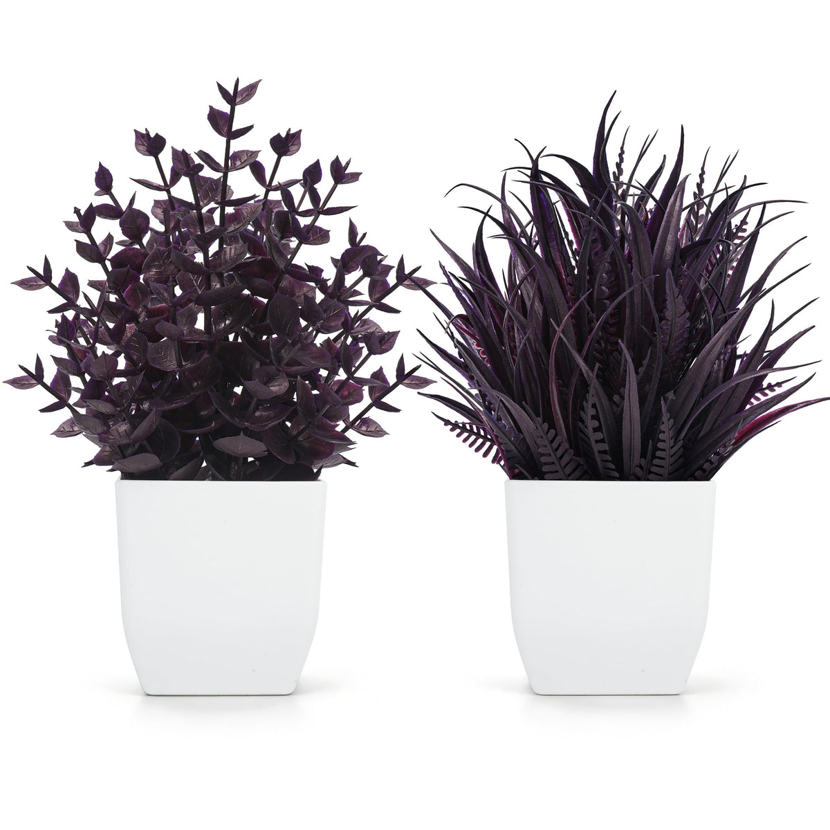 Der Rose 2 Pack Fake Plants Small Plants for Bathroom Office Decor