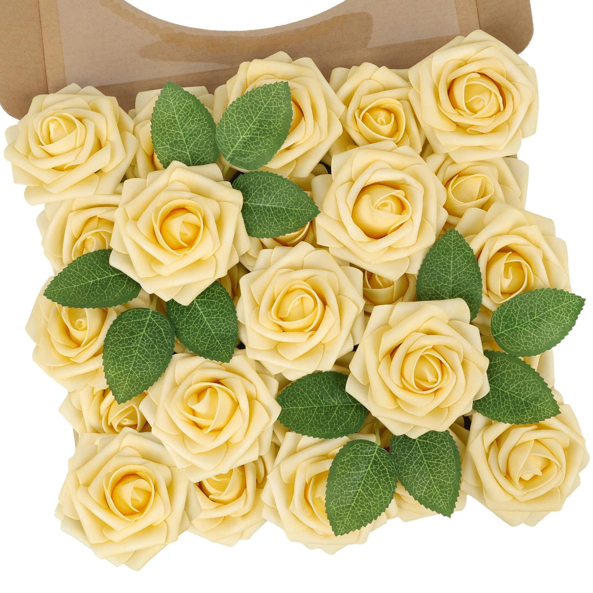 N&T NIETING Artificial Flowers 25Pcs Real Touch Fake Roses Foam Flowers with Stems for DIY Wedding Bridesmaid Bridal Bouquets Centerpieces Home Arrangement Party Tables Decoration,Series Purple