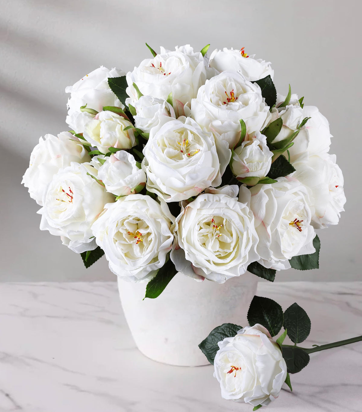 Pink Peonies Artificial Flowers, 11 Pcs Realistic Faux Flowers for Vase, Silk Flowers for Home Decor Indoor, Wedding, Party, Table Centerpiece