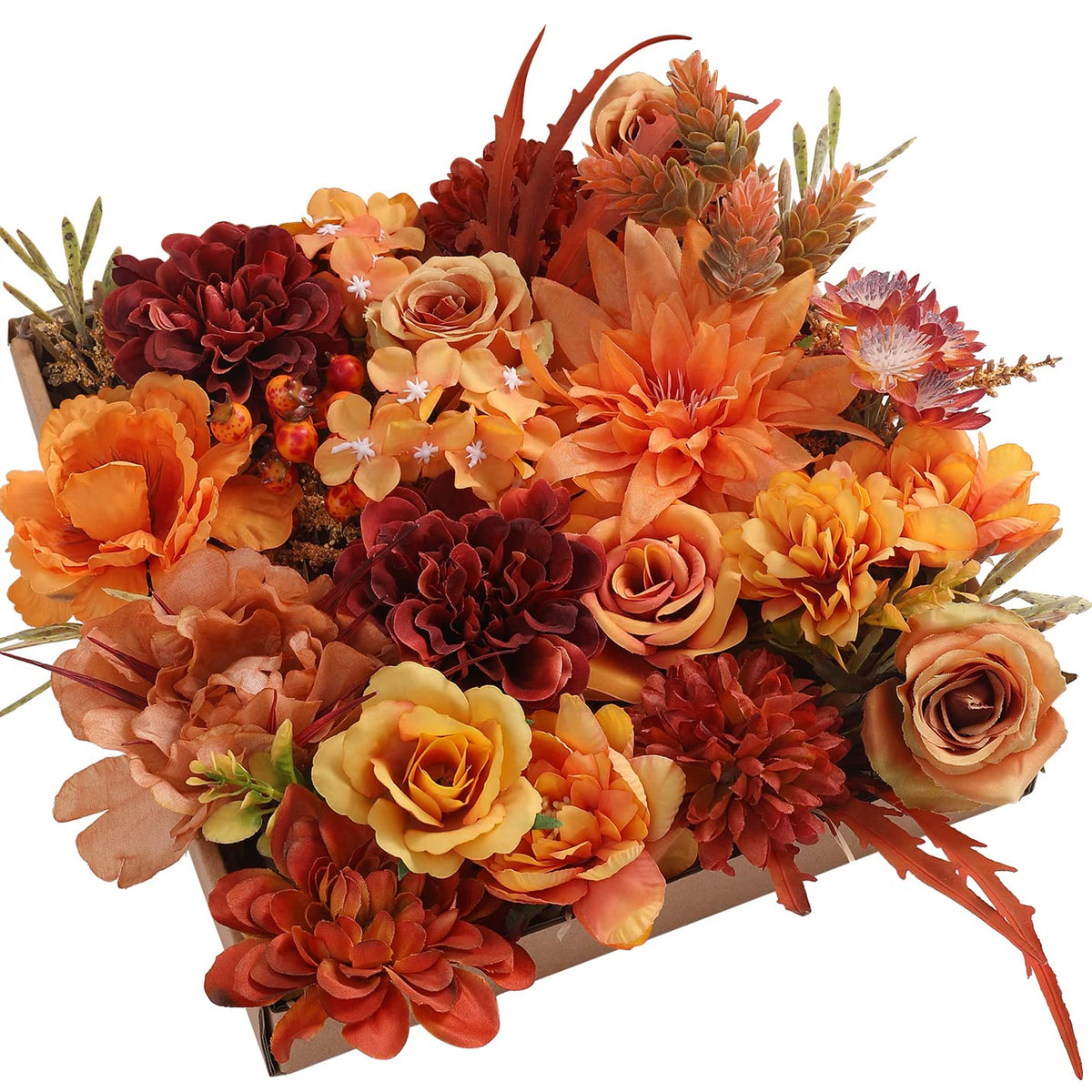 Artificial Flower Assortment for DIY Centerpiece Arrangement Wedding Hand Bouquet Flower Bouquet Centerpiece Arrangement Party Baby Shower Home Decoration (Pink Yellow)