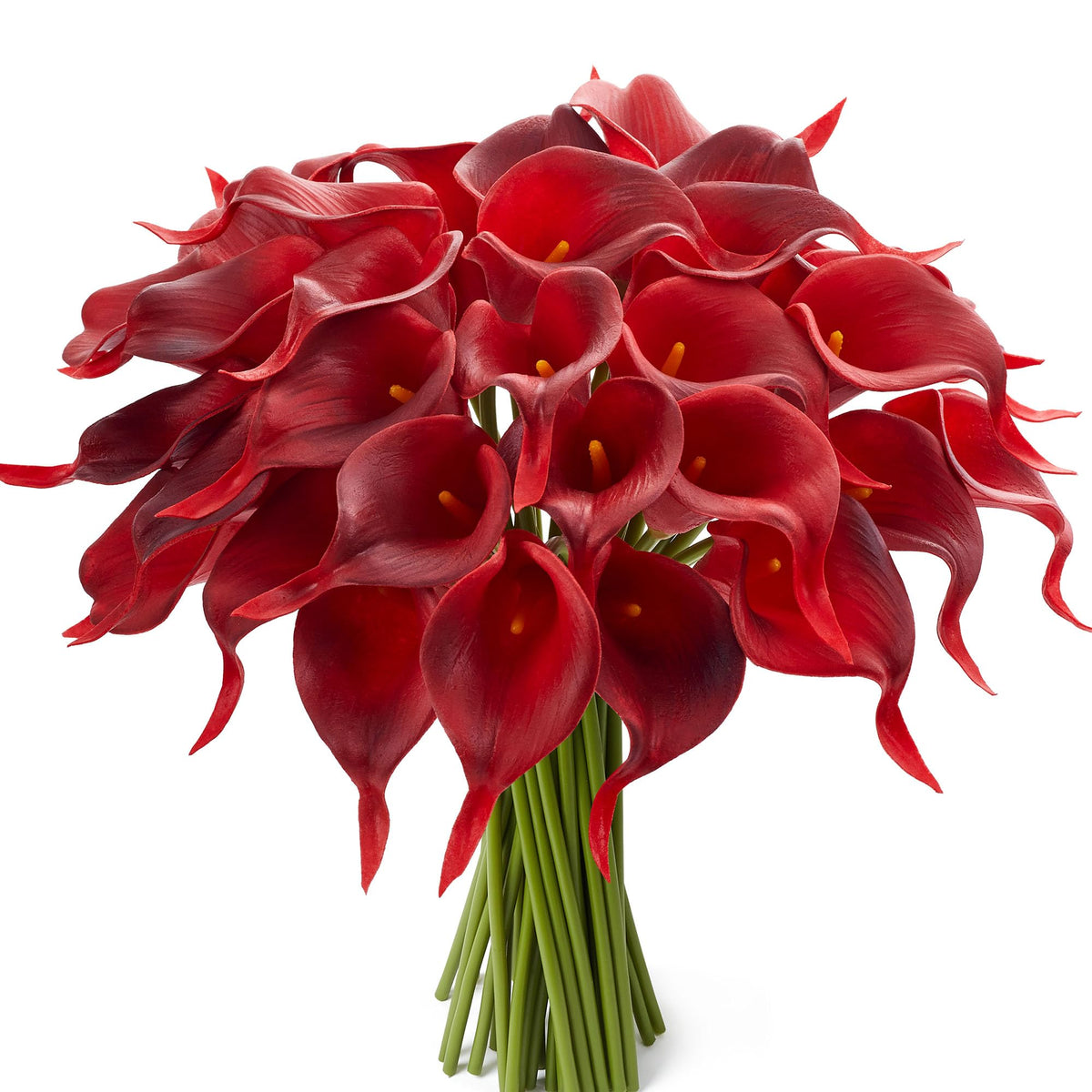 24 Pcs White Calla Lily Artificial Flowers Wedding Bouquets