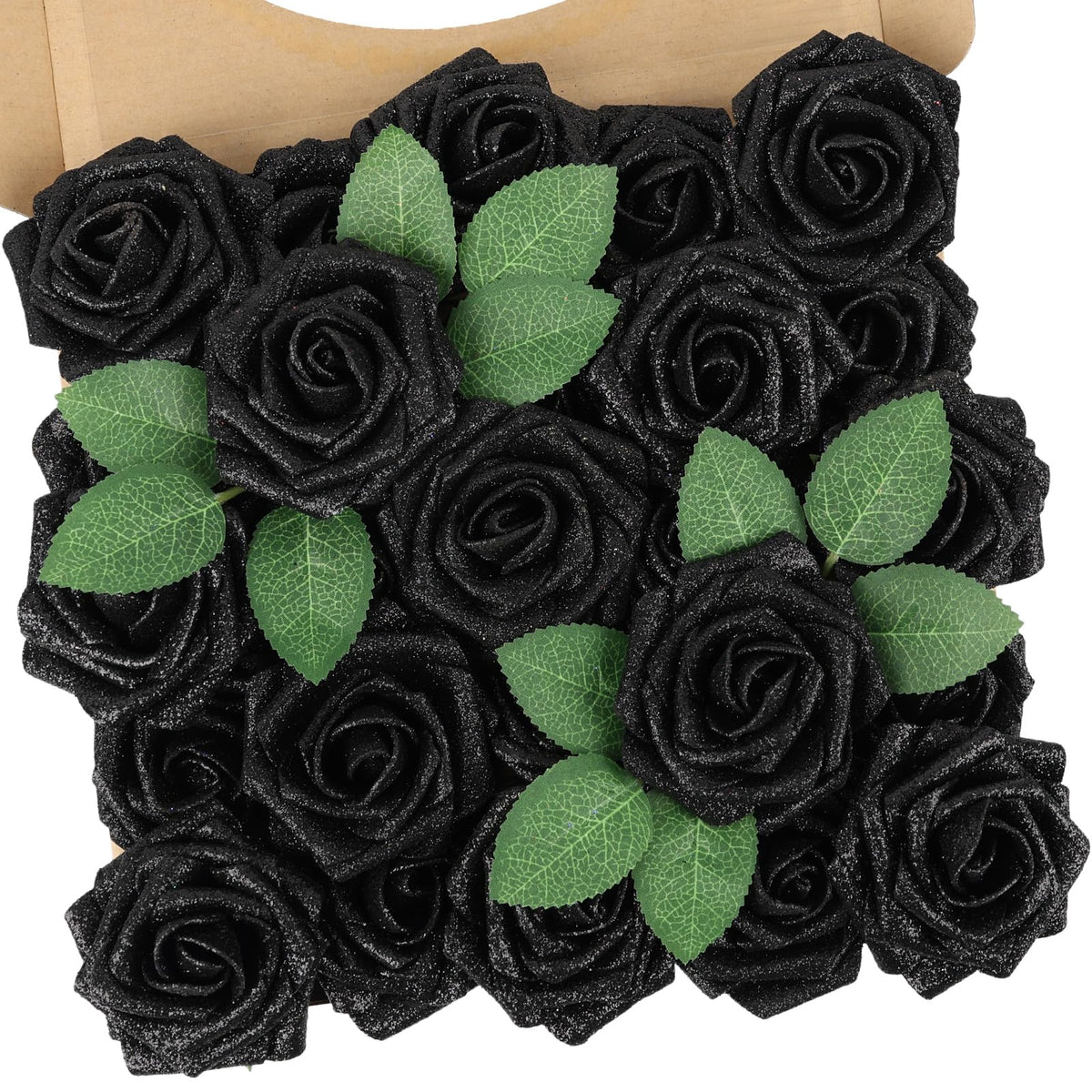 N&T NIETING Artificial Flowers 25Pcs Real Touch Fake Roses Foam Flowers with Stems for DIY Wedding Bridesmaid Bridal Bouquets Centerpieces Home Arrangement Party Tables Decoration,Series Purple