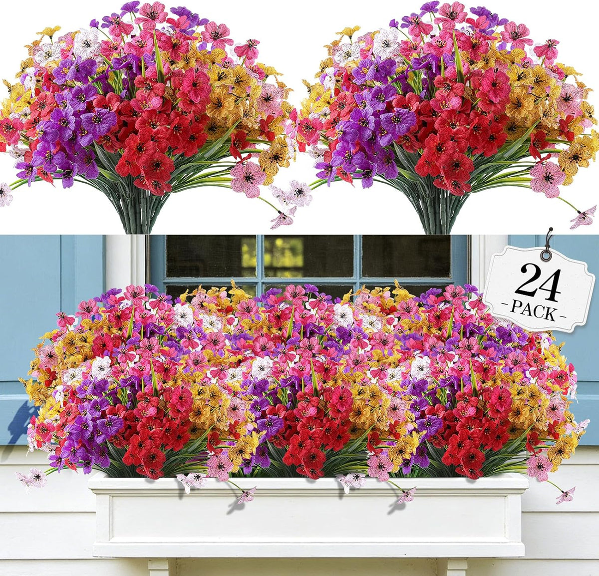 AGIRL Artificial Flowers Outdoor UV Resistant Fake Plant Garden Patio Decor