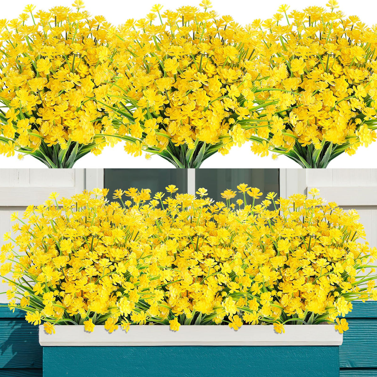 AGIRL Artificial Flowers Outdoor UV Resistant Fake Plant Garden Patio Decor