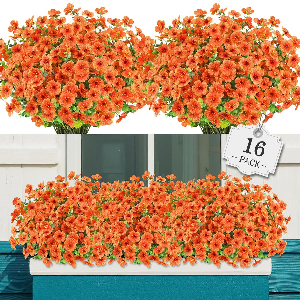 AGIRL Artificial Flowers Outdoor UV Resistant Fake Plant Garden Patio Decor