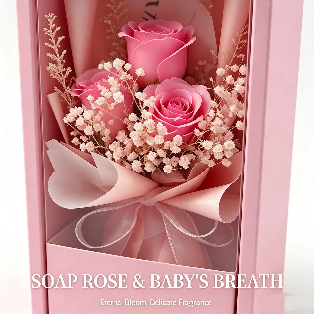 7-Set Preserved Decorative Flower Bouquet with Gift Box, Long-Lasting Floral Arrangements, Home Ornaments, Ideal Birthday Gifts for Girlfriend’s Room Decor